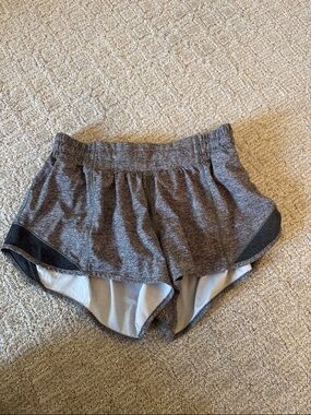 Grey hotty hot lululemon shorts size 8
